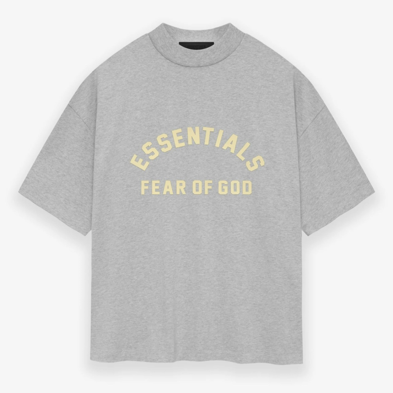 Áo Fear Of God Essentials Heavy Crewneck Tee Light Heather Grey SS24