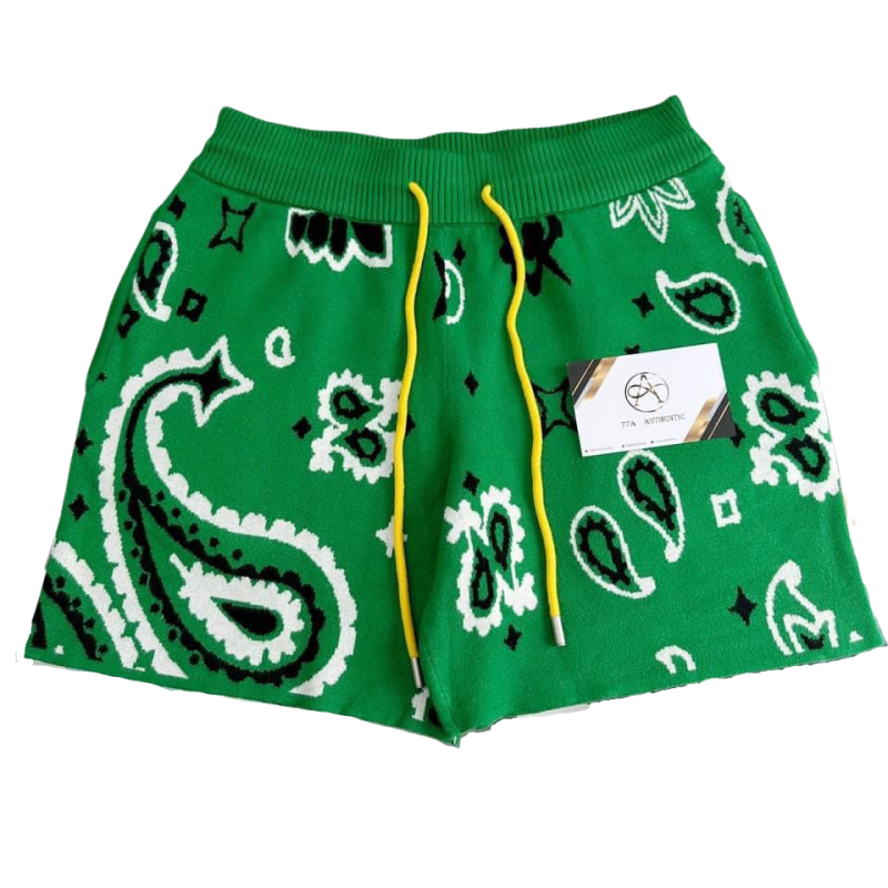 Quần MNML Paisley Knit Shorts Green